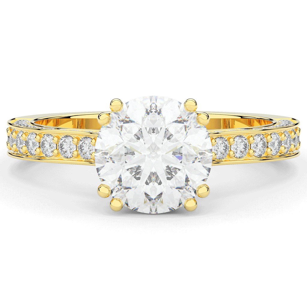 2.60CT.TW ROUND LAB DIAMOND SOLITAIRE ENGAGEMENT RING - Nazarelle