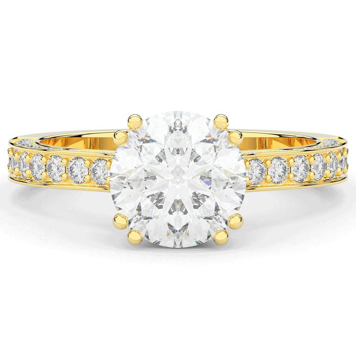 2.60CT.TW ROUND LAB DIAMOND SOLITAIRE ENGAGEMENT RING - Nazarelle