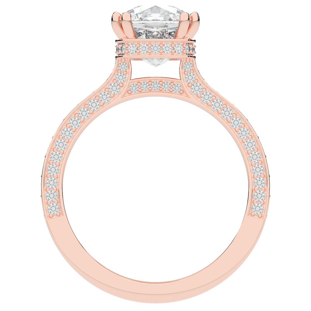 2.60CT.TW CUSHION LAB DIAMOND SOLITAIRE ENGAGEMENT RING - Nazarelle
