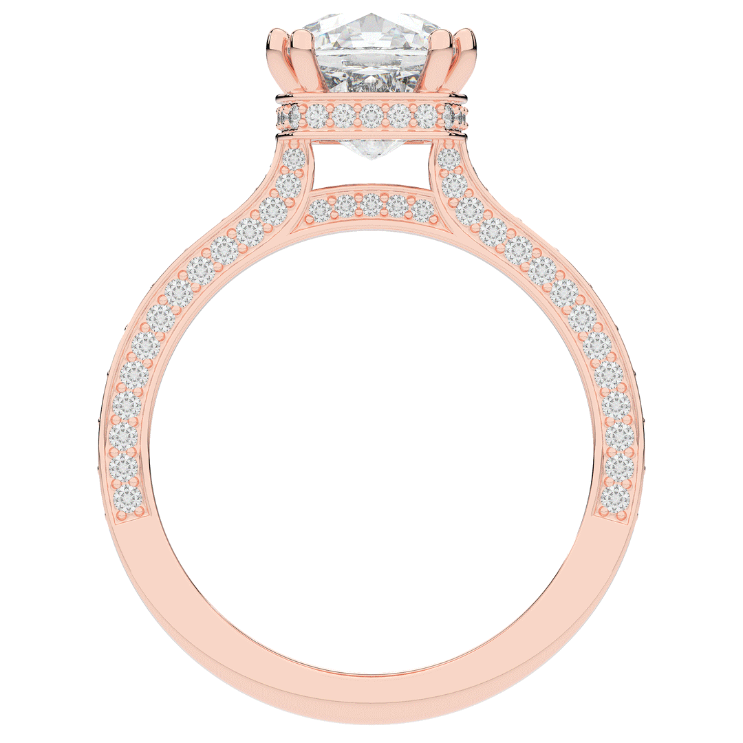 2.60CT.TW CUSHION LAB DIAMOND SOLITAIRE ENGAGEMENT RING - Nazarelle