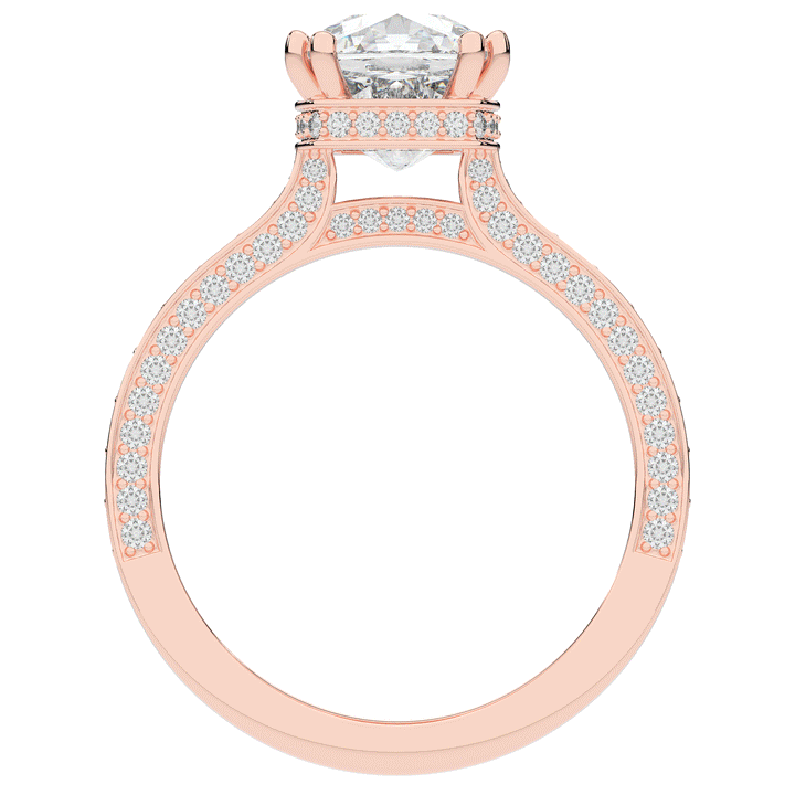 2.60CT.TW CUSHION LAB DIAMOND SOLITAIRE ENGAGEMENT RING - Nazarelle