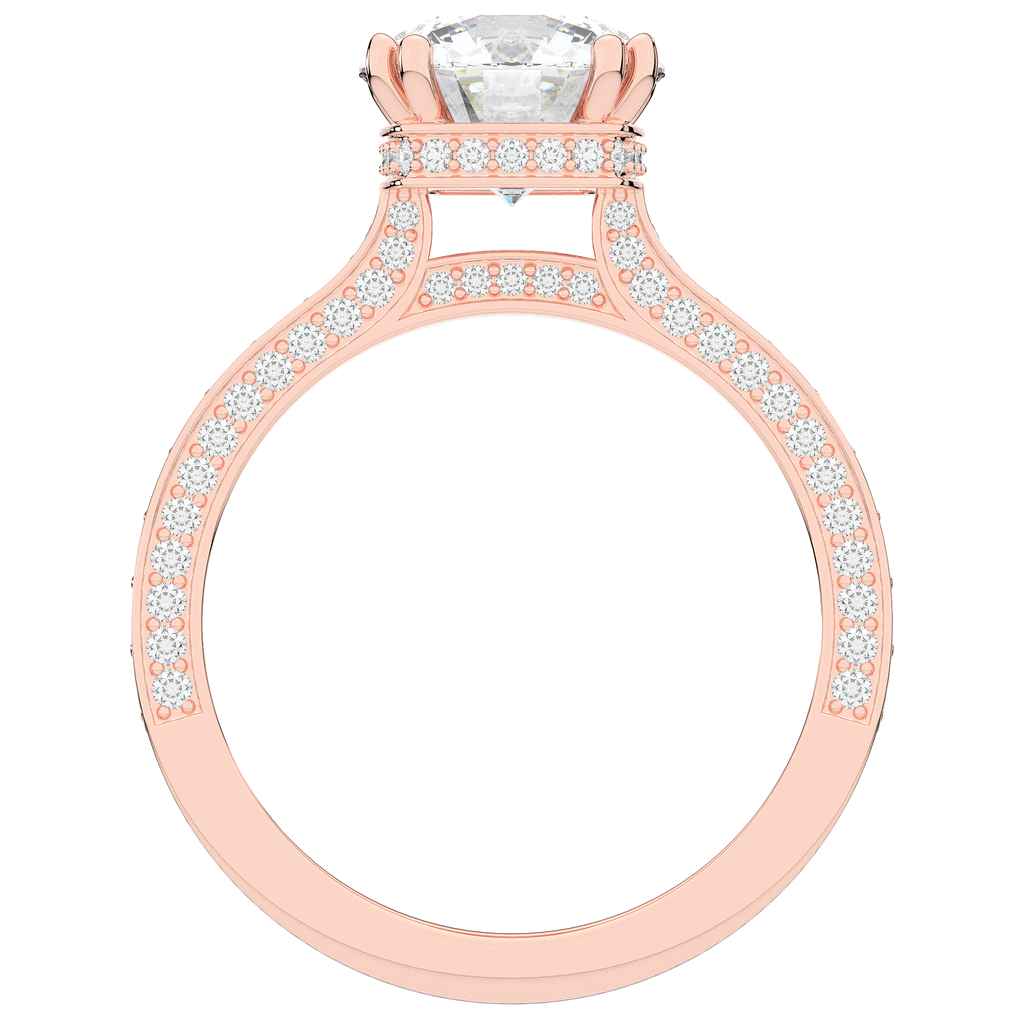 2.60CT.TW ROUND LAB DIAMOND SOLITAIRE ENGAGEMENT RING - Nazarelle