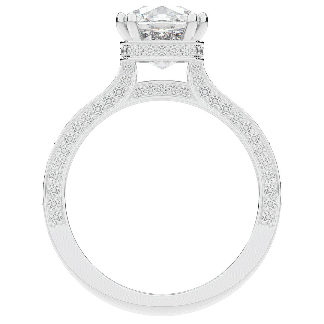 2.60CT.TW CUSHION LAB DIAMOND SOLITAIRE ENGAGEMENT RING - Nazarelle