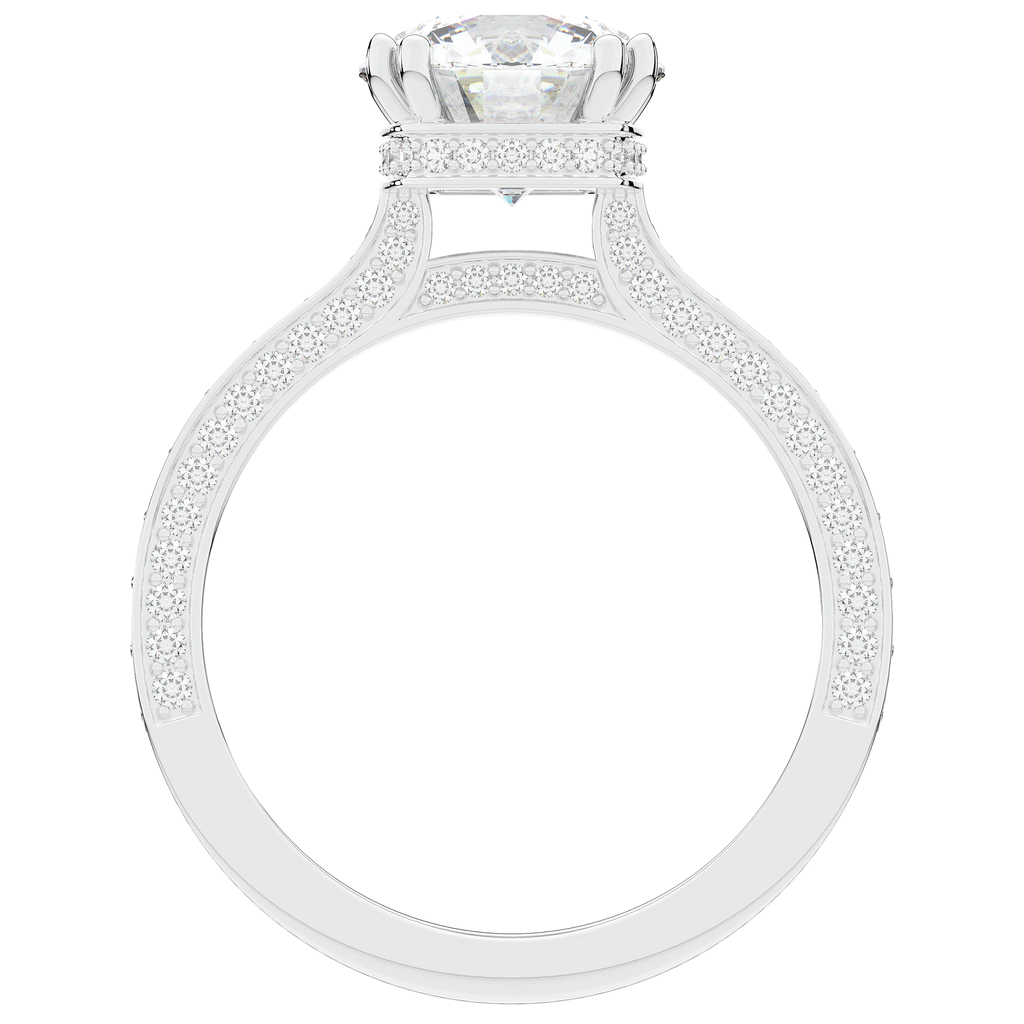 2.60CT.TW ROUND LAB DIAMOND SOLITAIRE ENGAGEMENT RING - Nazarelle