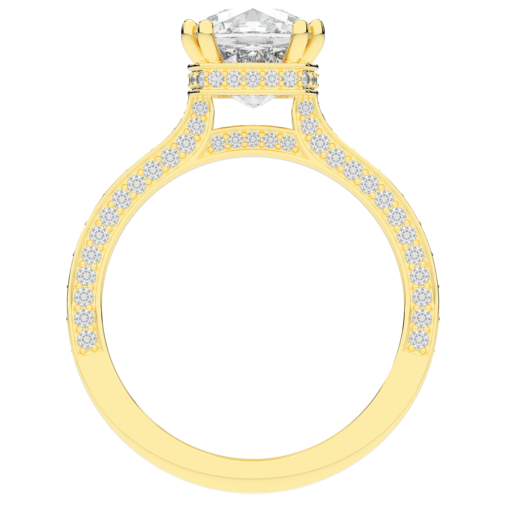 2.60CT.TW CUSHION LAB DIAMOND SOLITAIRE ENGAGEMENT RING - Nazarelle