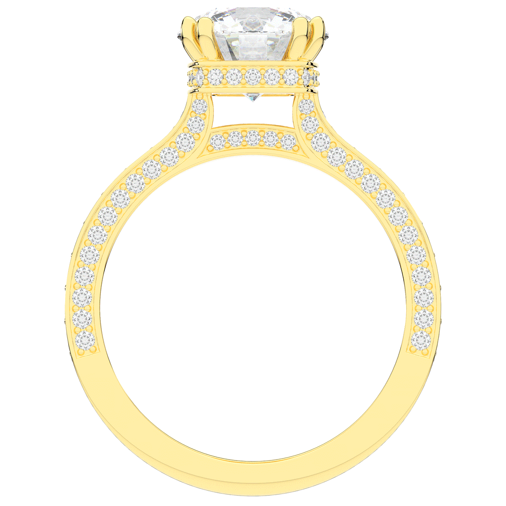 2.60CT.TW ROUND LAB DIAMOND SOLITAIRE ENGAGEMENT RING - Nazarelle
