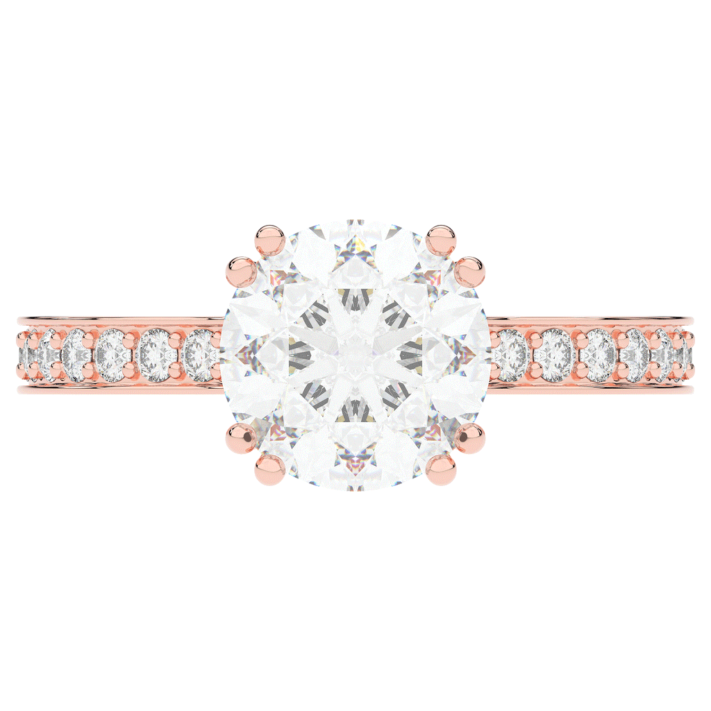 2.60CT.TW ROUND LAB DIAMOND SOLITAIRE ENGAGEMENT RING - Nazarelle
