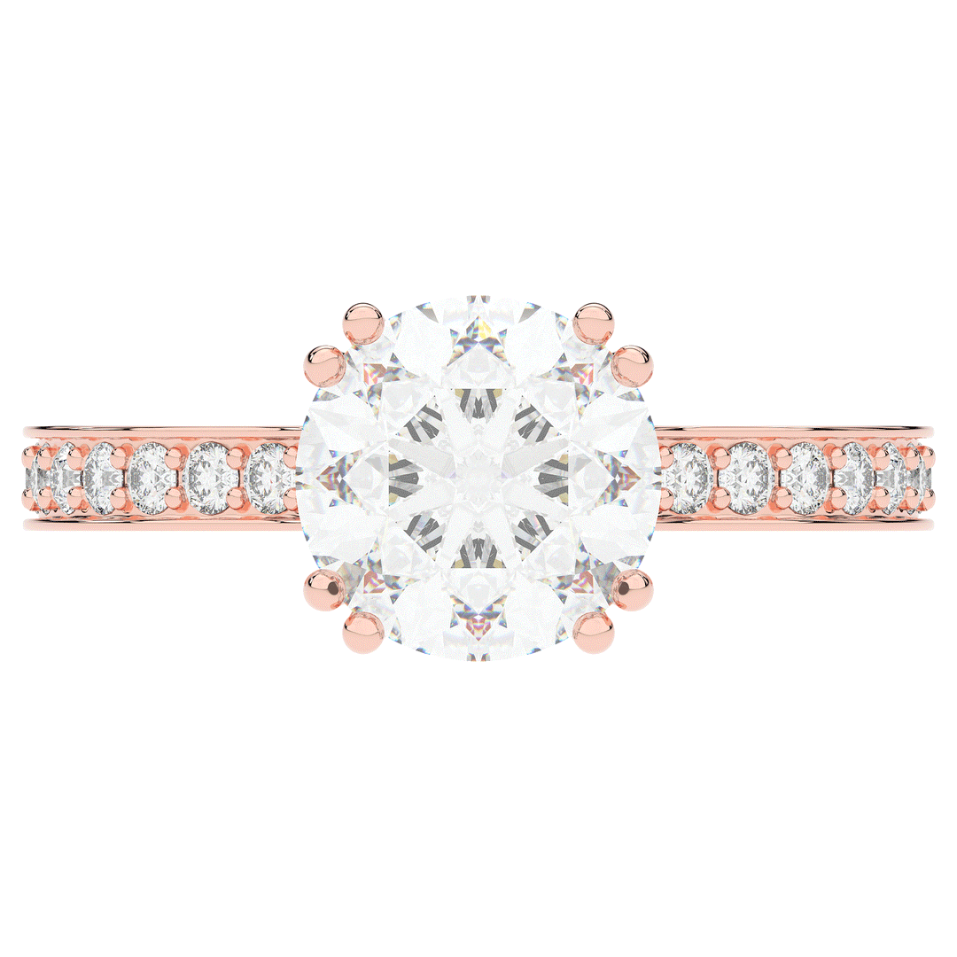 2.60CT.TW ROUND LAB DIAMOND SOLITAIRE ENGAGEMENT RING - Nazarelle