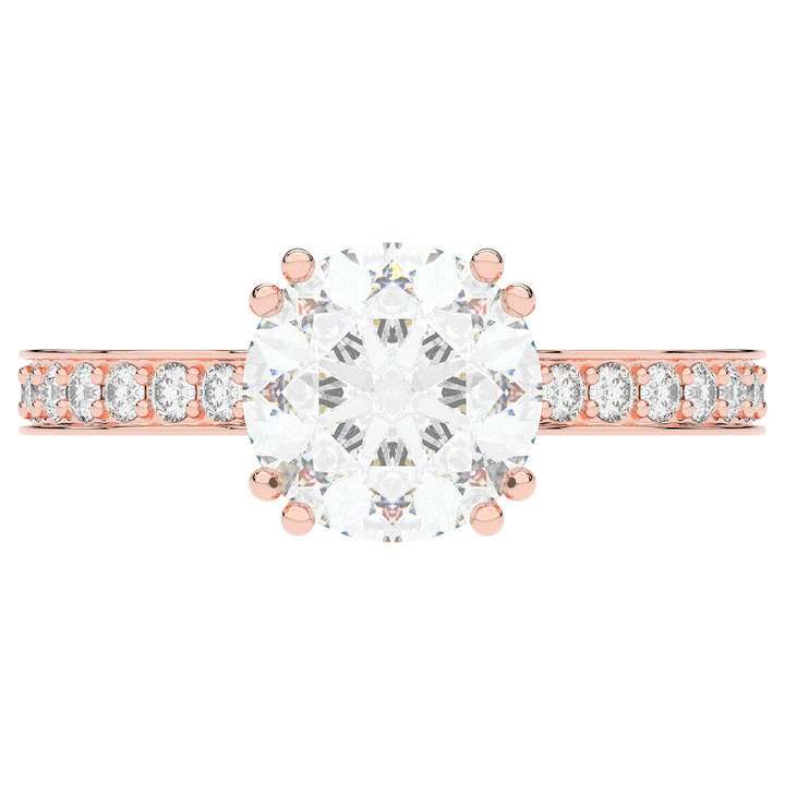 2.60CT.TW ROUND LAB DIAMOND SOLITAIRE ENGAGEMENT RING - Nazarelle