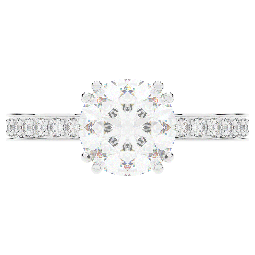 2.60CT.TW ROUND LAB DIAMOND SOLITAIRE ENGAGEMENT RING - Nazarelle