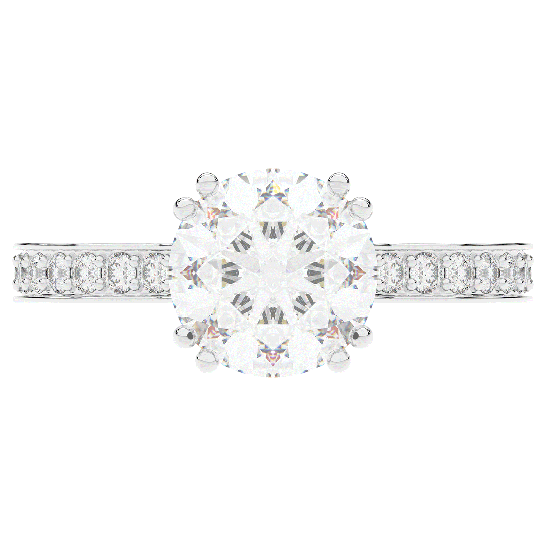 2.60CT.TW ROUND LAB DIAMOND SOLITAIRE ENGAGEMENT RING - Nazarelle