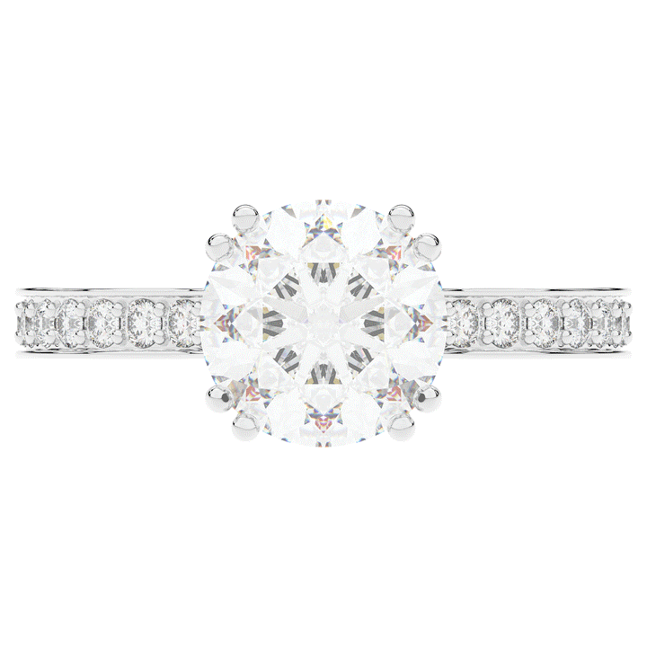 2.60CT.TW ROUND LAB DIAMOND SOLITAIRE ENGAGEMENT RING - Nazarelle