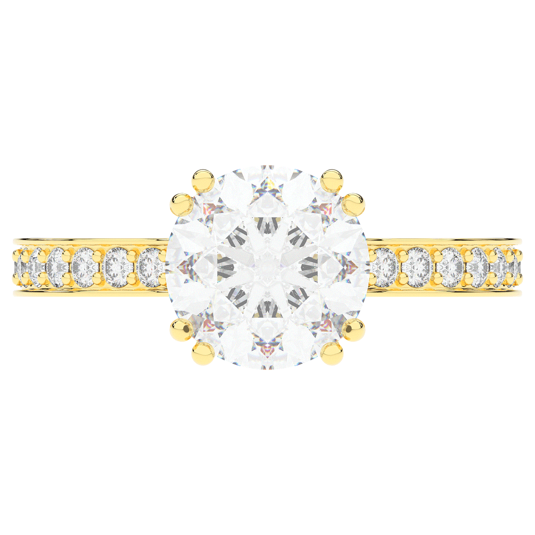 2.60CT.TW ROUND LAB DIAMOND SOLITAIRE ENGAGEMENT RING - Nazarelle