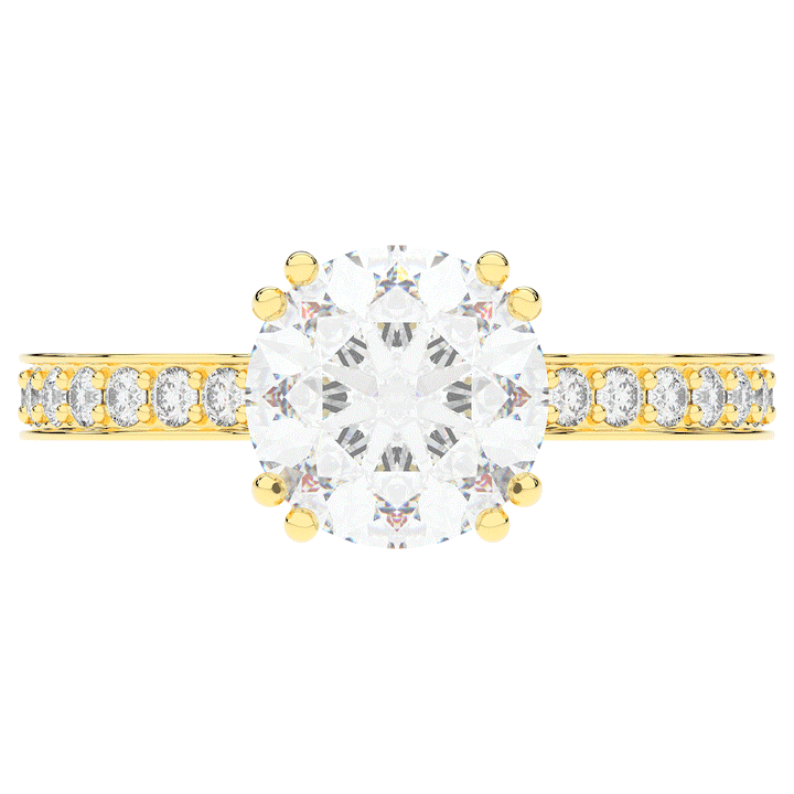 2.60CT.TW ROUND LAB DIAMOND SOLITAIRE ENGAGEMENT RING - Nazarelle