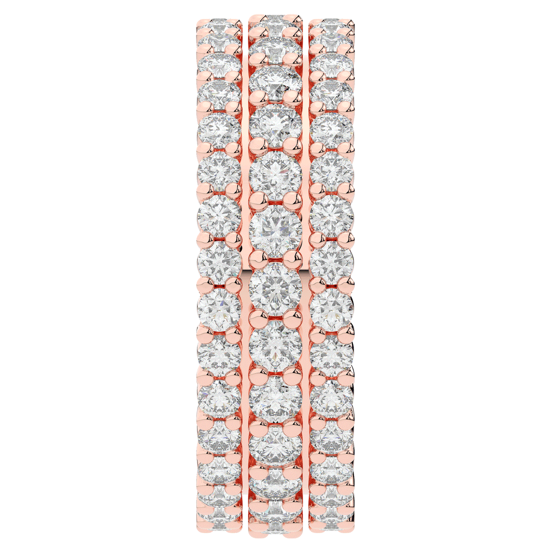 2.30CT.TW 3 ROW ROUND LAB DIAMOND ETERNITY WEDDING BAND - Nazarelle