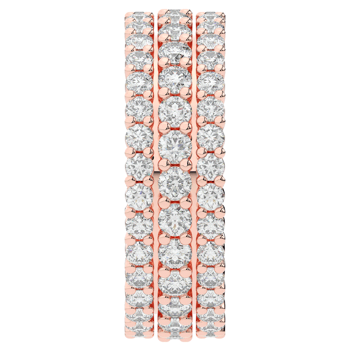 2.30CT.TW 3 ROW ROUND LAB DIAMOND ETERNITY WEDDING BAND - Nazarelle