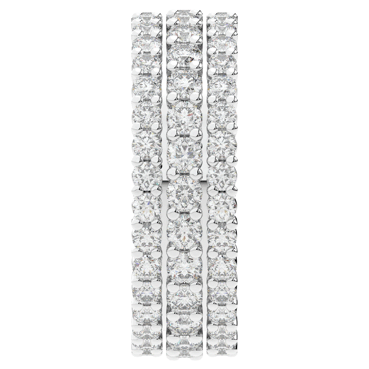 2.30CT.TW 3 ROW ROUND LAB DIAMOND ETERNITY WEDDING BAND - Nazarelle
