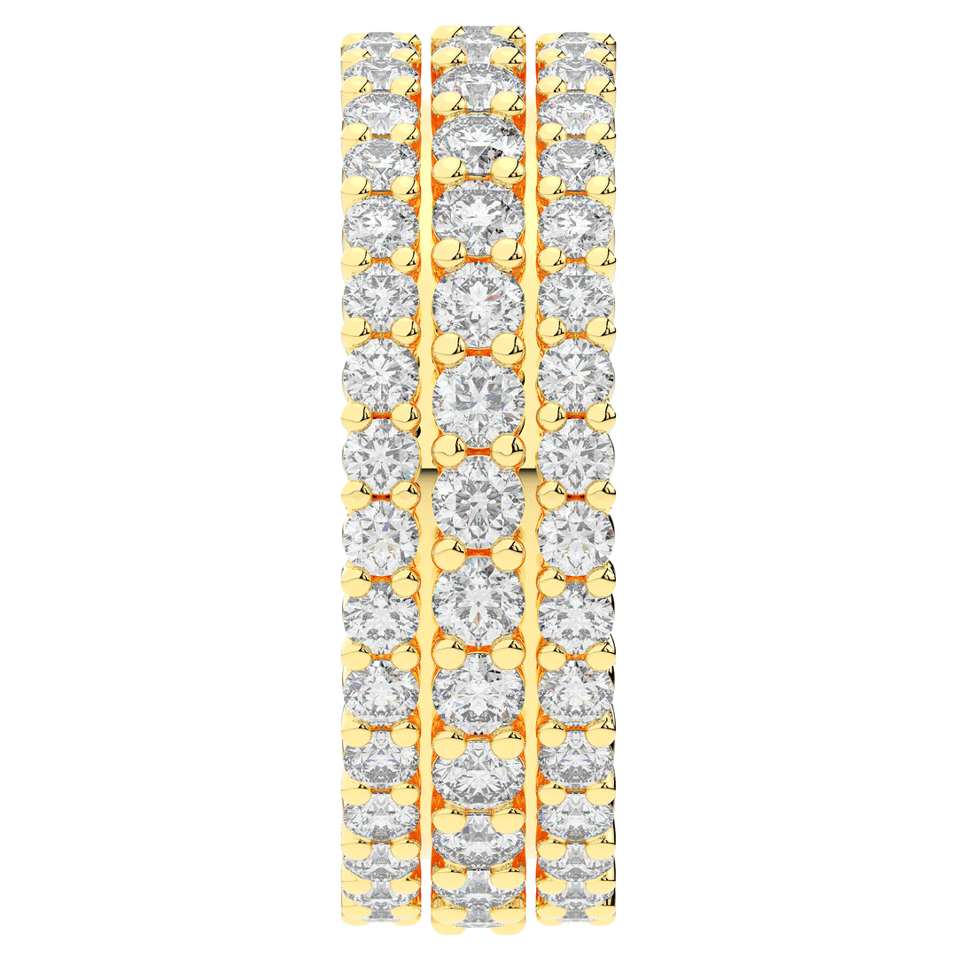 2.30CT.TW 3 ROW ROUND LAB DIAMOND ETERNITY WEDDING BAND - Nazarelle