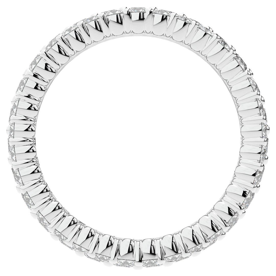 2.30CT.TW 3 ROW ROUND LAB DIAMOND ETERNITY WEDDING BAND - Nazarelle