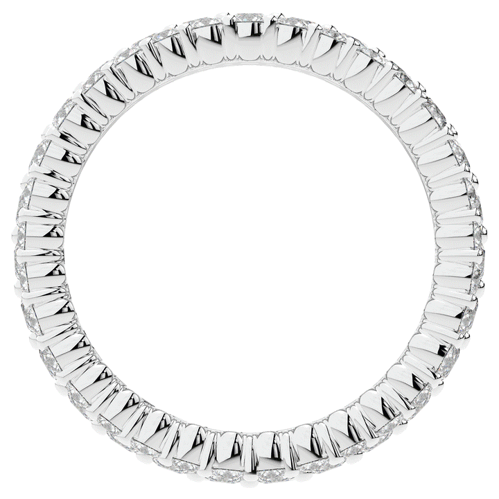 2.30CT.TW 3 ROW ROUND LAB DIAMOND ETERNITY WEDDING BAND - Nazarelle