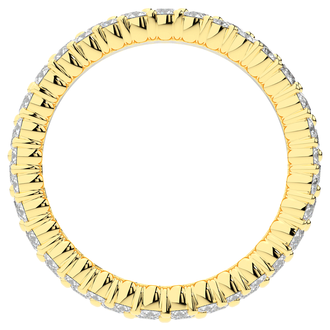 2.30CT.TW 3 ROW ROUND LAB DIAMOND ETERNITY WEDDING BAND - Nazarelle