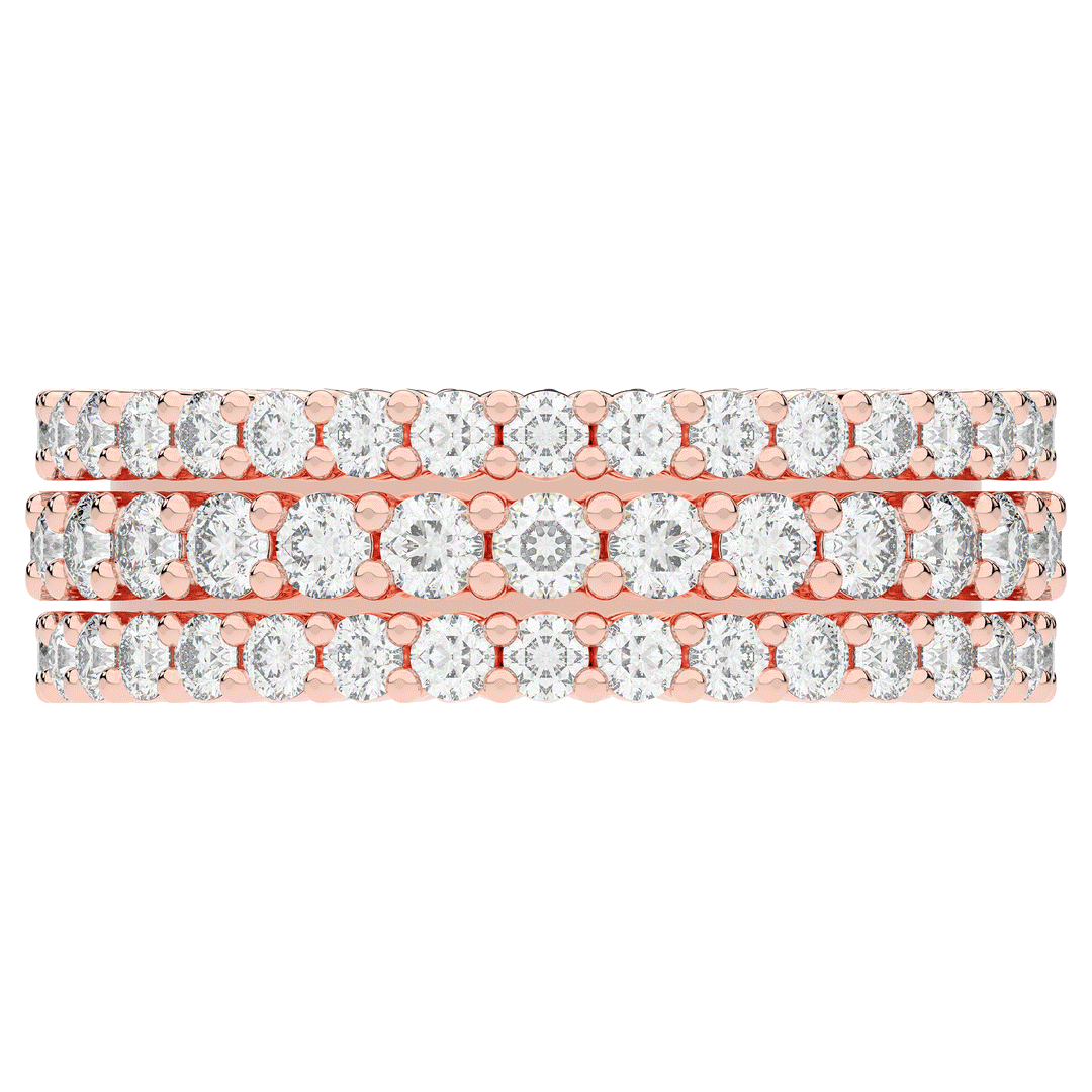 2.30CT.TW 3 ROW ROUND LAB DIAMOND ETERNITY WEDDING BAND - Nazarelle