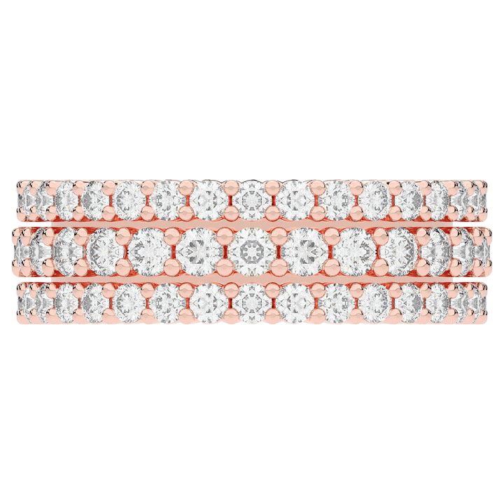 2.30CT.TW 3 ROW ROUND LAB DIAMOND ETERNITY WEDDING BAND - Nazarelle