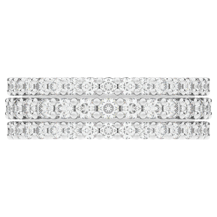 2.30CT.TW 3 ROW ROUND LAB DIAMOND ETERNITY WEDDING BAND - Nazarelle