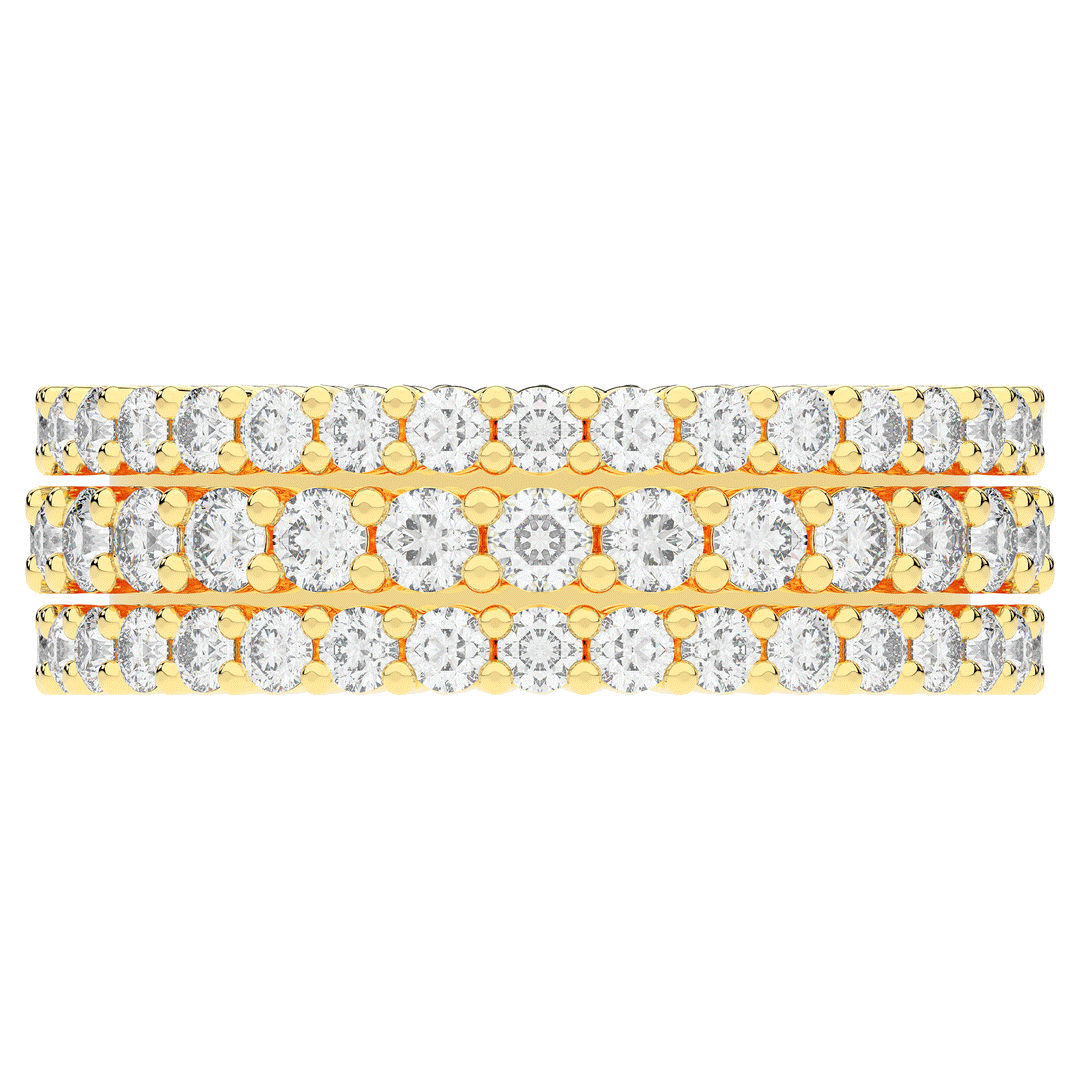 2.30CT.TW 3 ROW ROUND LAB DIAMOND ETERNITY WEDDING BAND - Nazarelle