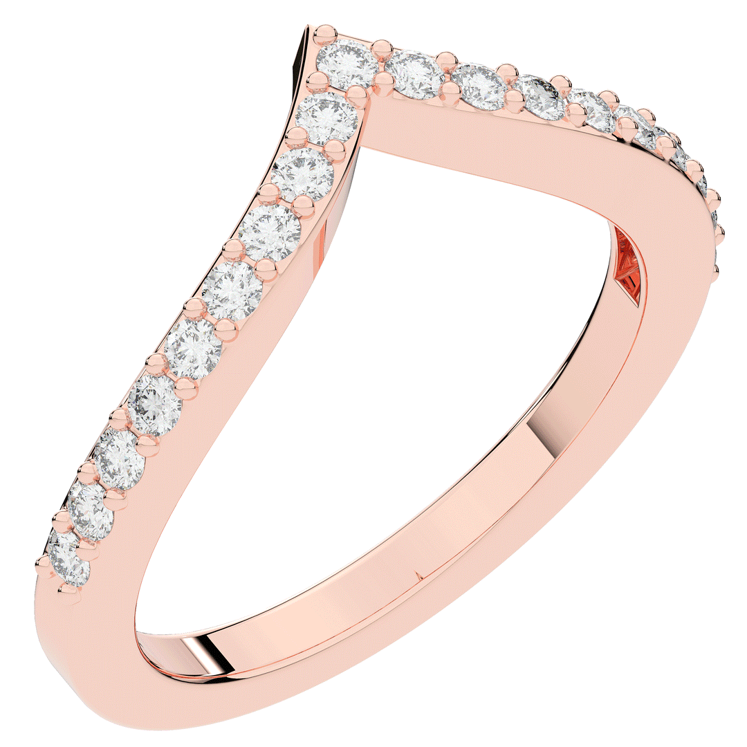 0.15CT.TW ROUND LAB DIAMOND POINTED CONTOUR WEDDING BAND - Nazarelle