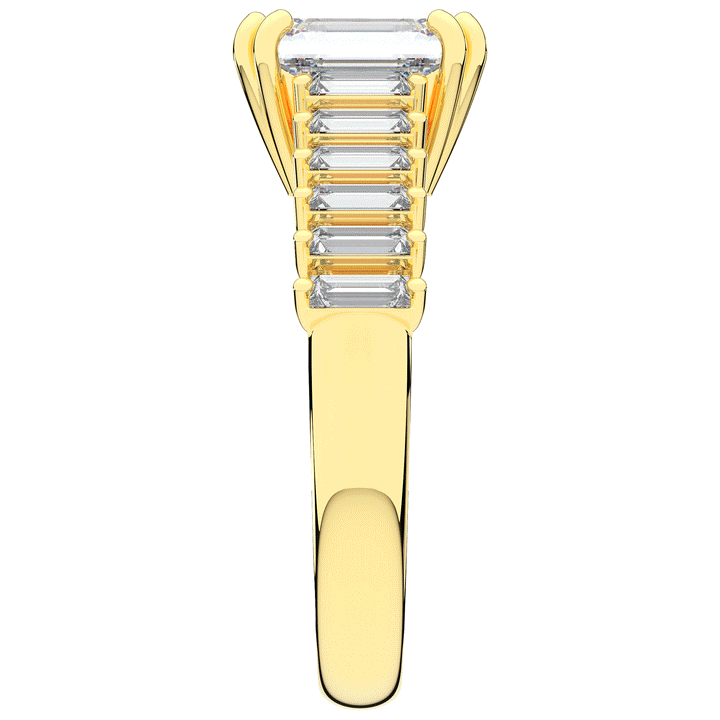 2.60CT.TW EMERALD CUT LAB DIAMOND ENGAGEMENT RING - Nazarelle