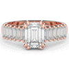 2.60CT.TW EMERALD CUT LAB DIAMOND ENGAGEMENT RING - Nazarelle