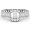 2.60CT.TW EMERALD CUT LAB DIAMOND ENGAGEMENT RING - Nazarelle