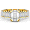 2.60CT.TW EMERALD CUT LAB DIAMOND ENGAGEMENT RING - Nazarelle