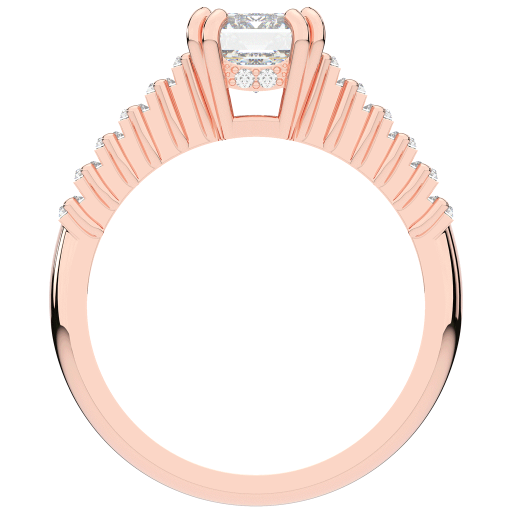 2.60CT.TW EMERALD CUT LAB DIAMOND ENGAGEMENT RING - Nazarelle
