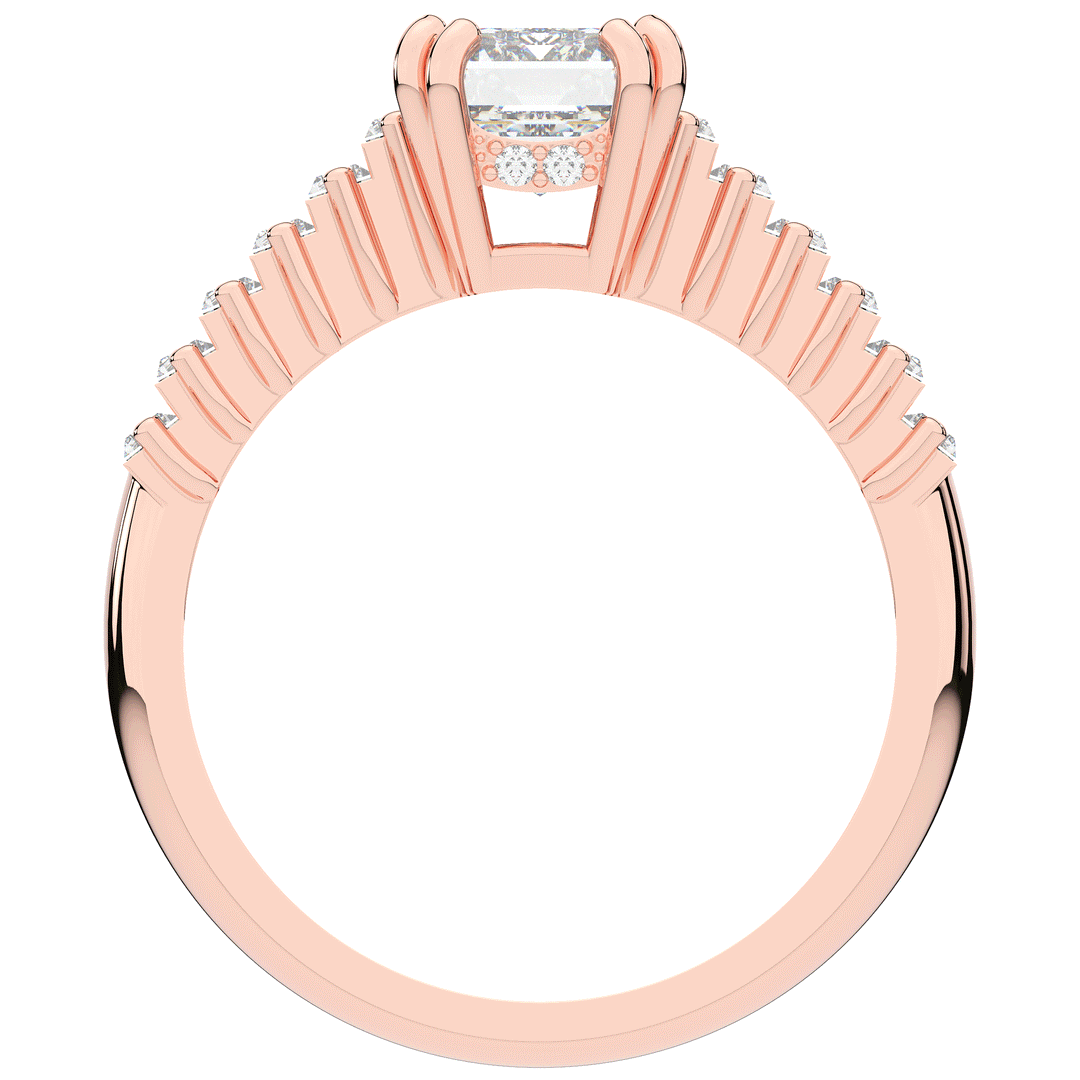 2.60CT.TW EMERALD CUT LAB DIAMOND ENGAGEMENT RING - Nazarelle