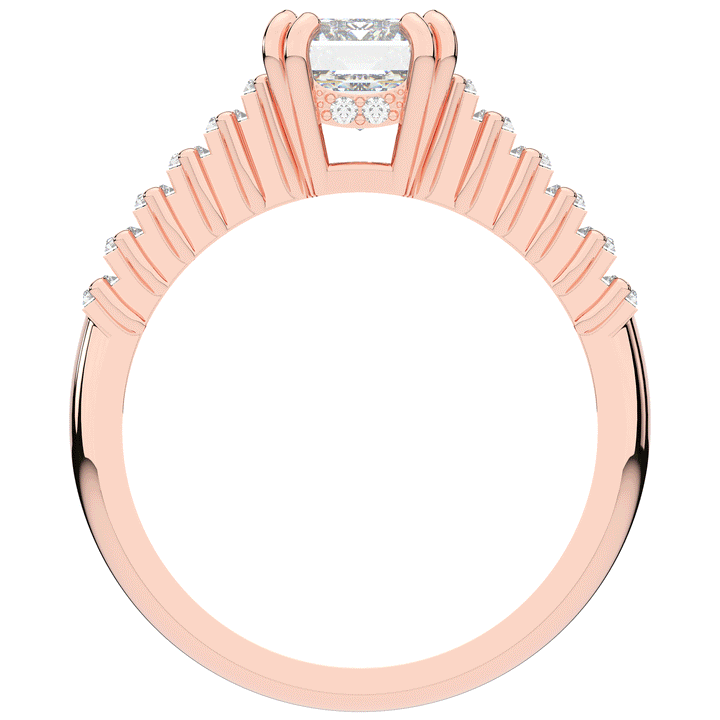 2.60CT.TW EMERALD CUT LAB DIAMOND ENGAGEMENT RING - Nazarelle