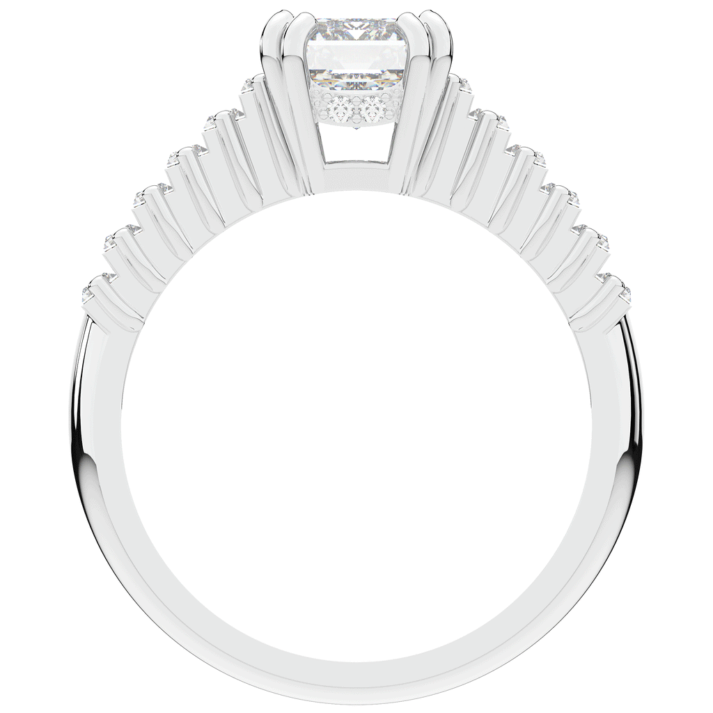 2.60CT.TW EMERALD CUT LAB DIAMOND ENGAGEMENT RING - Nazarelle
