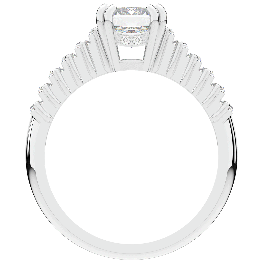 2.60CT.TW EMERALD CUT LAB DIAMOND ENGAGEMENT RING - Nazarelle