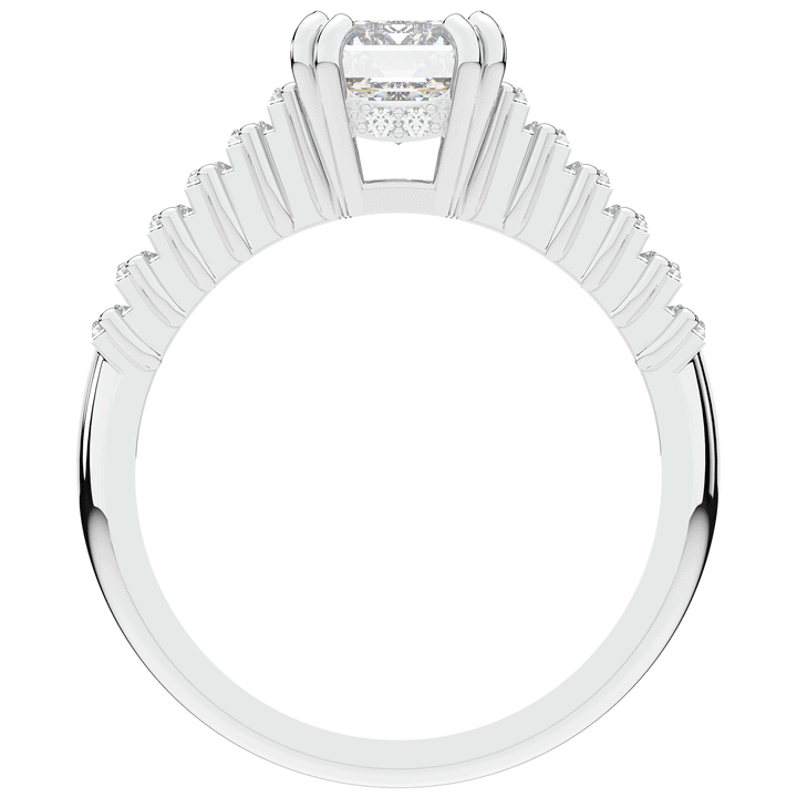 2.60CT.TW EMERALD CUT LAB DIAMOND ENGAGEMENT RING - Nazarelle
