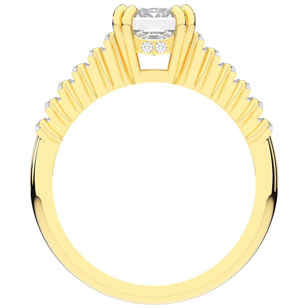 2.60CT.TW EMERALD CUT LAB DIAMOND ENGAGEMENT RING - Nazarelle