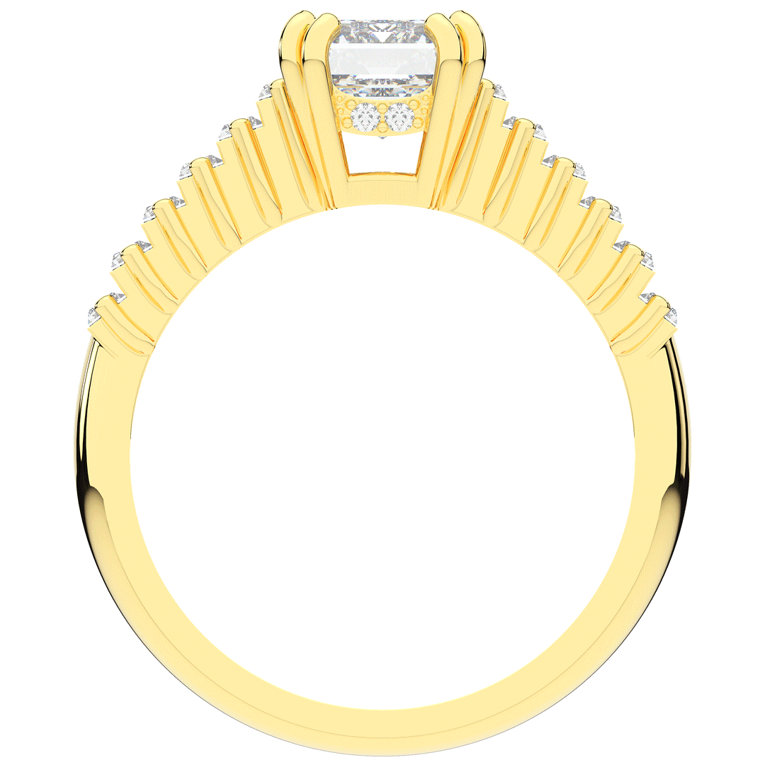 2.60CT.TW EMERALD CUT LAB DIAMOND ENGAGEMENT RING - Nazarelle