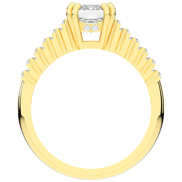 2.60CT.TW EMERALD CUT LAB DIAMOND ENGAGEMENT RING - Nazarelle