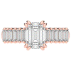 2.60CT.TW EMERALD CUT LAB DIAMOND ENGAGEMENT RING - Nazarelle