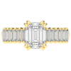 2.60CT.TW EMERALD CUT LAB DIAMOND ENGAGEMENT RING - Nazarelle