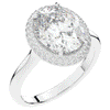 4.40CT.TW OVAL LAB DIAMOND HALO ENGAGEMENT RING - Nazarelle