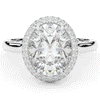 4.40CT.TW OVAL LAB DIAMOND HALO ENGAGEMENT RING - Nazarelle