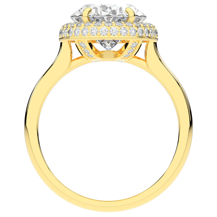 4.40CT.TW OVAL LAB DIAMOND HALO ENGAGEMENT RING - Nazarelle