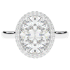 4.40CT.TW OVAL LAB DIAMOND HALO ENGAGEMENT RING - Nazarelle