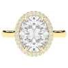 4.40CT.TW OVAL LAB DIAMOND HALO ENGAGEMENT RING - Nazarelle